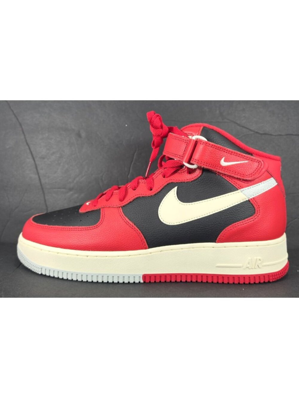Nike Air Force 1 Mid 07 LV8 Split Red Black DZ2554-001 Men's Size 12 - Picture 4 of 15